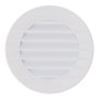 Edm Grille de ventilation ronde encastrable avec moustiquaire Ø70/100mm ABS blanc