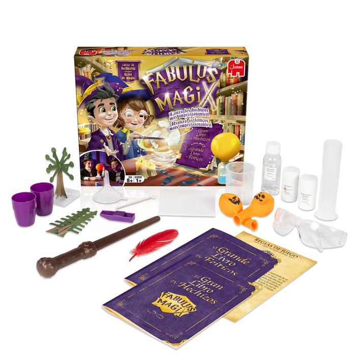 Diset Fabulus Magic 1110100134 - Jeu de société d'école de magie avec livre et baguette, à partir de 8 ans
