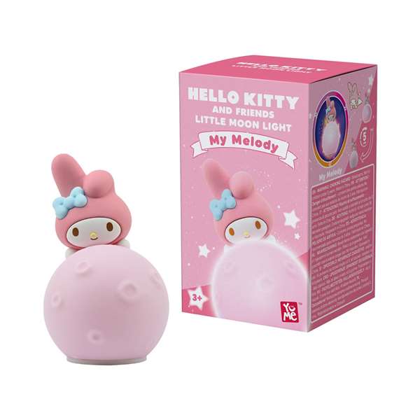 Yume - Boule lumineuse avec figurine Hello Kitty - Style lumière de lune - 11x6,5x6,5 cm - Modèles assortis