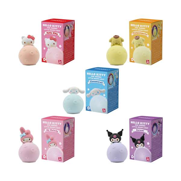 Yume - Boule lumineuse avec figurine Hello Kitty - Style lumière de lune - 11x6,5x6,5 cm - Modèles assortis