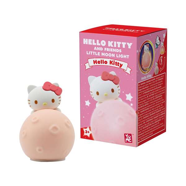 Yume - Boule lumineuse avec figurine Hello Kitty - Style lumière de lune - 11x6,5x6,5 cm - Modèles assortis