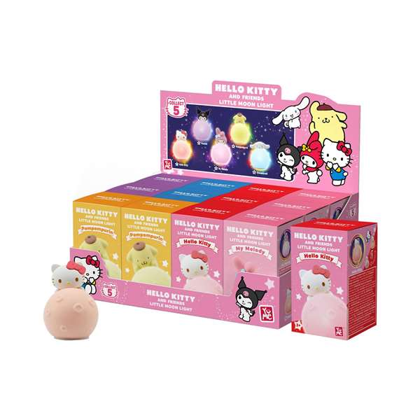 Yume - Boule lumineuse avec figurine Hello Kitty - Style lumière de lune - 11x6,5x6,5 cm - Modèles assortis