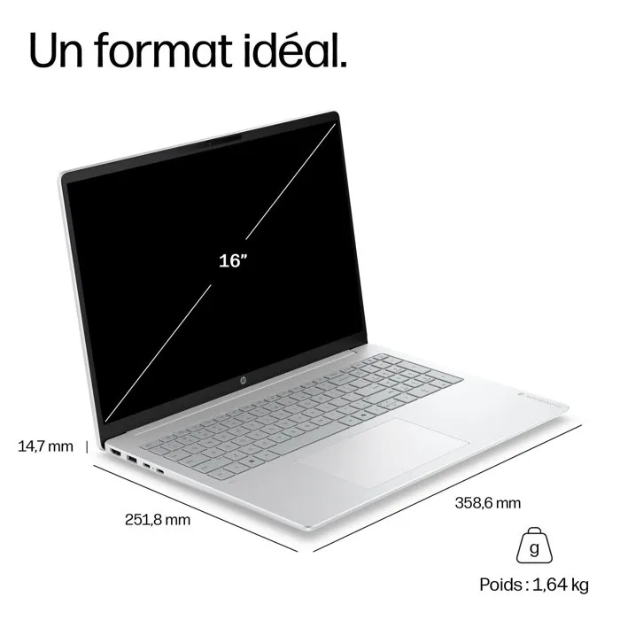 HP OmniBook 3 16-by0041nfx - Écran 16 pouces 2K - Ryzen 5 - 8 Go RAM - 256 Go SSD HP OmniBook 3 16-by0041nfx - Écran 16 pouces 2K - Ryzen 5 - 8 Go RAM - 256 Go SSD