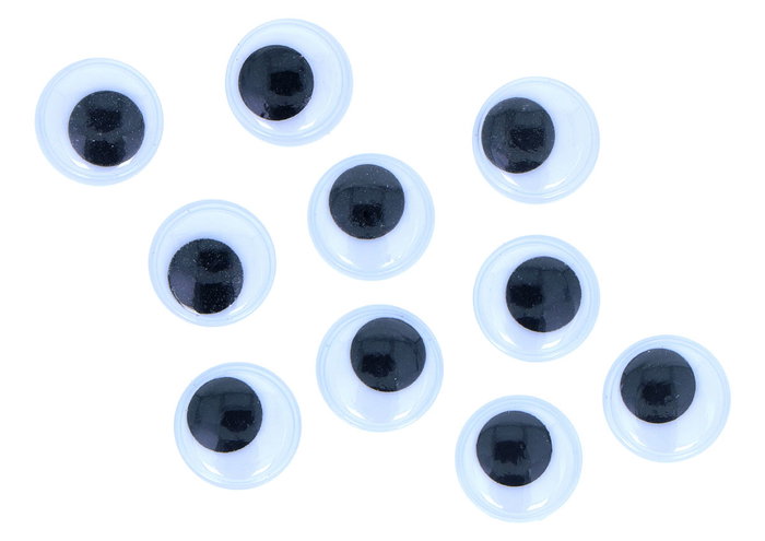 Innspiro 48 yeux mobiles noirs autoadhésifs ronds 15 mm Innspiro 48 yeux mobiles noirs autoadhésifs ronds 15 mm