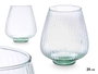 GIFTDECOR Vase en verre recyclé rayé 25 cm