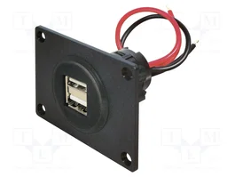 PRO CAR Chargeur USB avec 2 ports USB A, 12-24V DC, Noir
