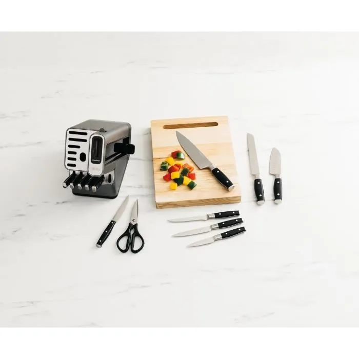 NINJA K62014EUUK Jeu de 14 Couteaux StaySharp en Acier Inoxydable Allemand avec Bloc et Aiguiseur Intégré - Garantie 10 ans