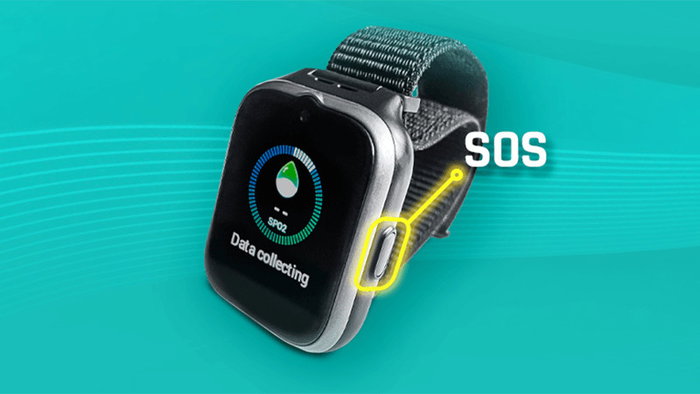 Myphone CareWatch 4 LTE - Montre connectée senior 4G avec appel vidéo, SOS, GPS et IP68