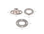 Innspiro Lot de 5 Fermoirs Tourniquet Ovales Zamak Nickel 33x21 mm