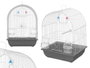Mascow Cage Ronde Métal Blanc Gris 36x45x27 cm (Set de 6)