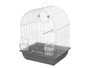 Mascow Cage Ronde Métal Blanc Gris 36x45x27 cm (Set de 6)