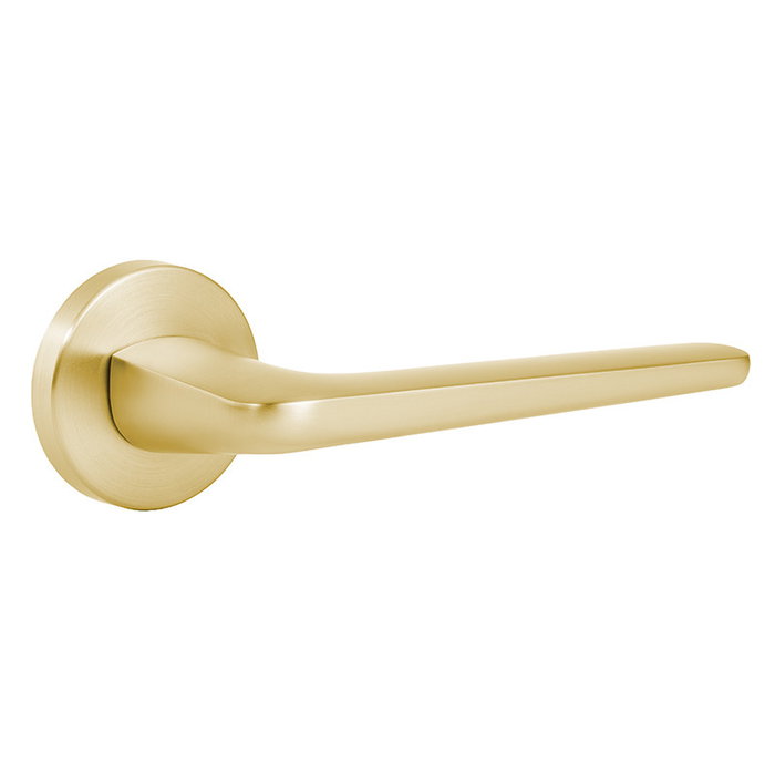 HERRAJES ALK, Jalen, Poignée de porte avec rosette en zamak Ø50, finitions nickel brossé, noir mat et or brossé