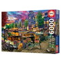 Educa Puzzle 6000 Pièces Adultes - Motif Bicylettes à Amsterdam (Réf. 20330) - Dès 14 Ans