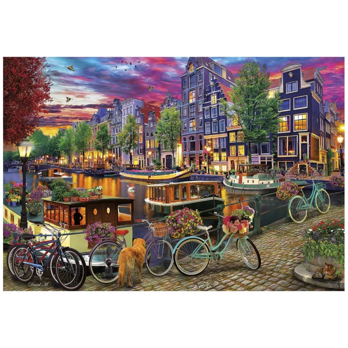 Educa Puzzle - Vélos à Amsterdam - 6000 Pièces - 156 x 107 cm - Adultes à Partir de 15 Ans - Référence EDUCA