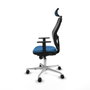 Piqueras y Crespo Chaise de Bureau avec Appui-tête Jorquera 1D086N2 Bleu clair