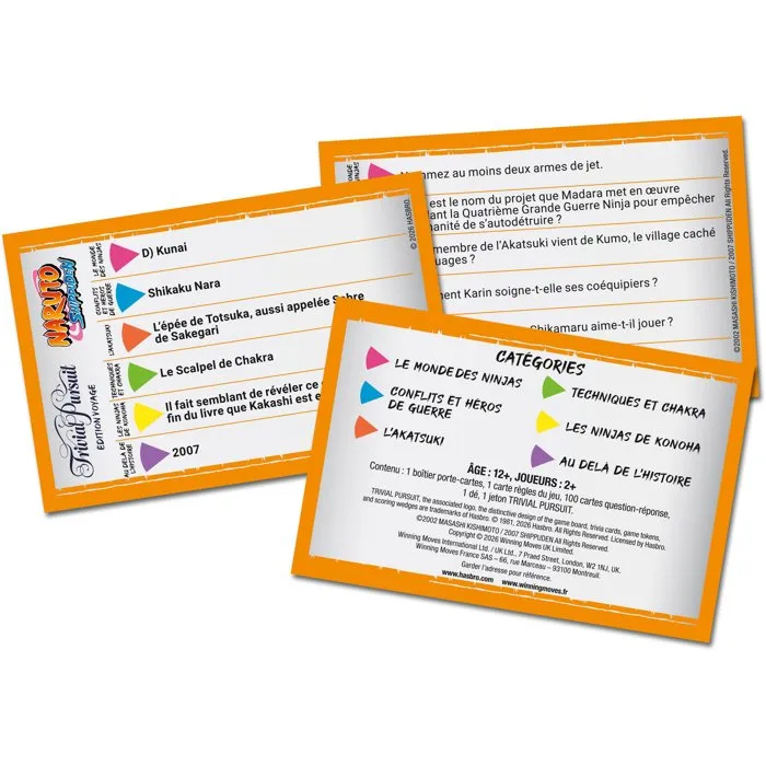 Winning Moves Trivial Pursuit Voyage Naruto Shippuden - Jeu de société - 600 questions - 2 joueurs dès 12 ans Winning Moves Trivial Pursuit Voyage Naruto Shippuden - Jeu de société - 600 questions - 2 joueurs dès 12 ans