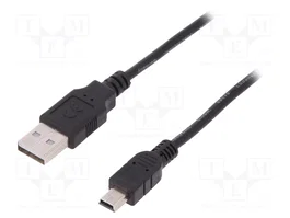 DIGITUS Câble USB 2.0 USB A vers USB B mini, 3m, noir