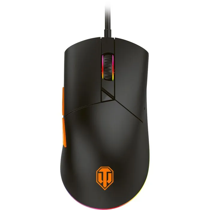 Yenkee Souris Gaming Intruder YMS WT200 - Design World of Tanks, Capteur Pixart 3327 12400 DPI, 7 Boutons, Câble Paracorde, Ergonomique