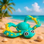 Playgro Mordedor Pop And Chew 0188760 Tortue Explosive en Silicone avec Action Pop pour Bébé - Multilingue