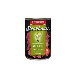 Alimentation humide Fleischeslust Pure 400 gr Cerf