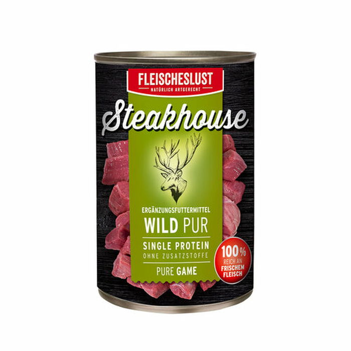 Alimentation humide Fleischeslust Pure 400 gr Cerf Alimentation humide Fleischeslust Pure 400 gr Cerf