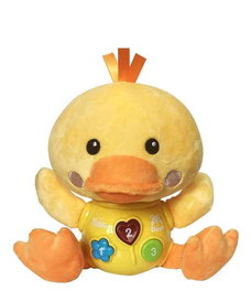 Creaciones Llopis - Pato musical avec lumière et son, mélodies, jouet d'éveil 24 cm