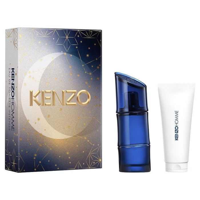 Kenzo - Coffret Cadeau Parfum Homme Intense Eau de Toilette 60 ml + Gel Douche Homme 75 ml pour Tous Types de Peau
