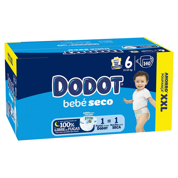 Dodot Stages Couches Taille 6 XXL (13-18 kg) - 140 unités