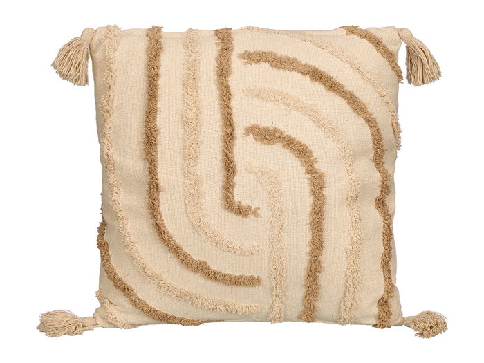 GIFTDECOR Coussin Iris Brodé Marron 45x45cm GIFTDECOR Coussin Iris Brodé Marron 45x45cm