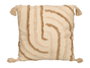 GIFTDECOR Coussin Iris Brodé Marron 45x45cm