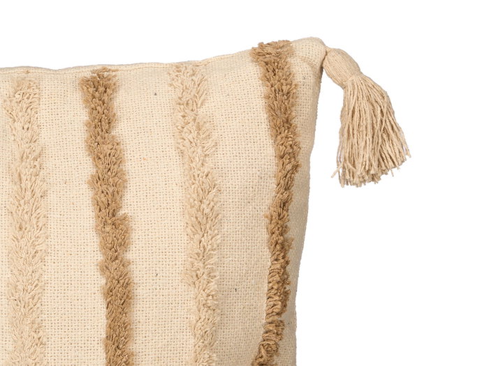 GIFTDECOR Coussin Iris Brodé Marron 45x45cm GIFTDECOR Coussin Iris Brodé Marron 45x45cm