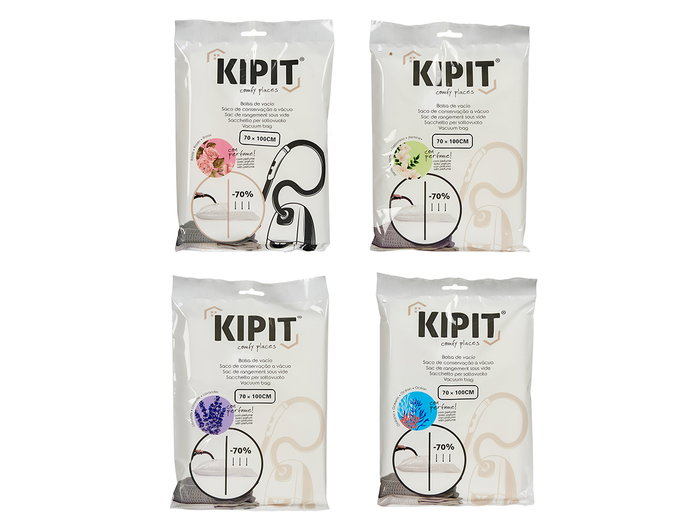 Kipit Sac Sous Vide 70x100 cm Transparent Plastique Assortiment Parfums Jasmin Lavande Océan Rose (Set de 36)