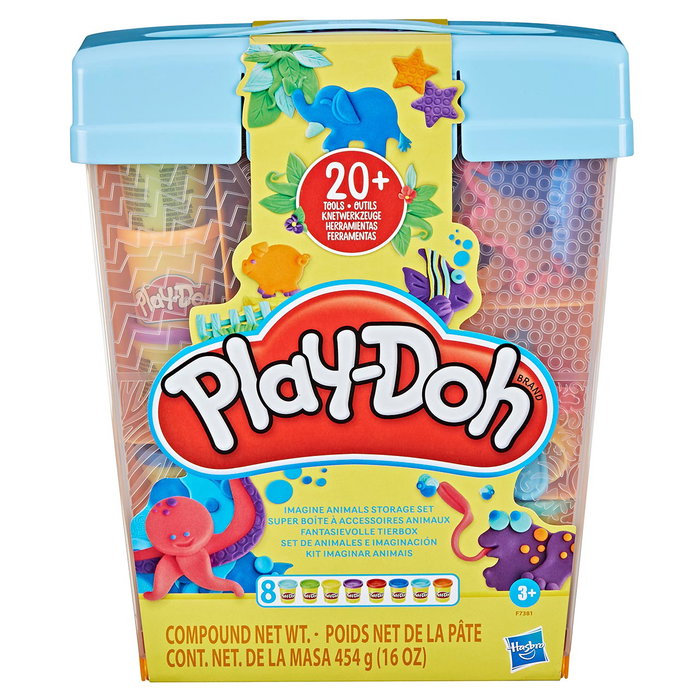 Play-Doh Maletin à Modeler avec 8 Couleurs et 22 Outils, Set de Pâte à Modeler avec Boîte de Jeu, pour Enfants à partir de 3 Ans, Réf. F7381