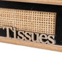 BigBuy Home Boîte à mouchoirs HEARTS Bois Canne Bois MDF 27 x 16 x 9 cm