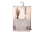 Giftdecor Rideau Gris Relief en Tissu Polyester 140x260 cm - Giftdecor (Set de 6)