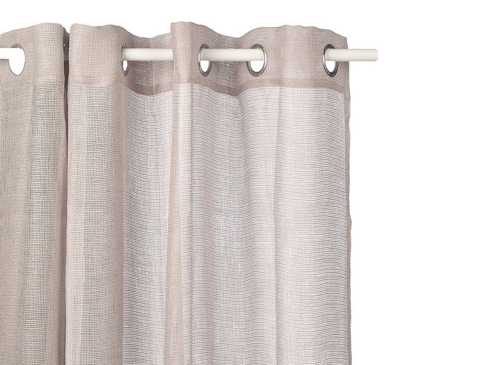 Giftdecor Rideau Gris Relief en Tissu Polyester 140x260 cm - Giftdecor (Set de 6)