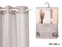 Giftdecor Rideau Gris Relief en Tissu Polyester 140x260 cm - Giftdecor (Set de 6)