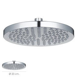 MAURER Pomme de douche en acier inoxydable anticalcaire Ø 20 cm.