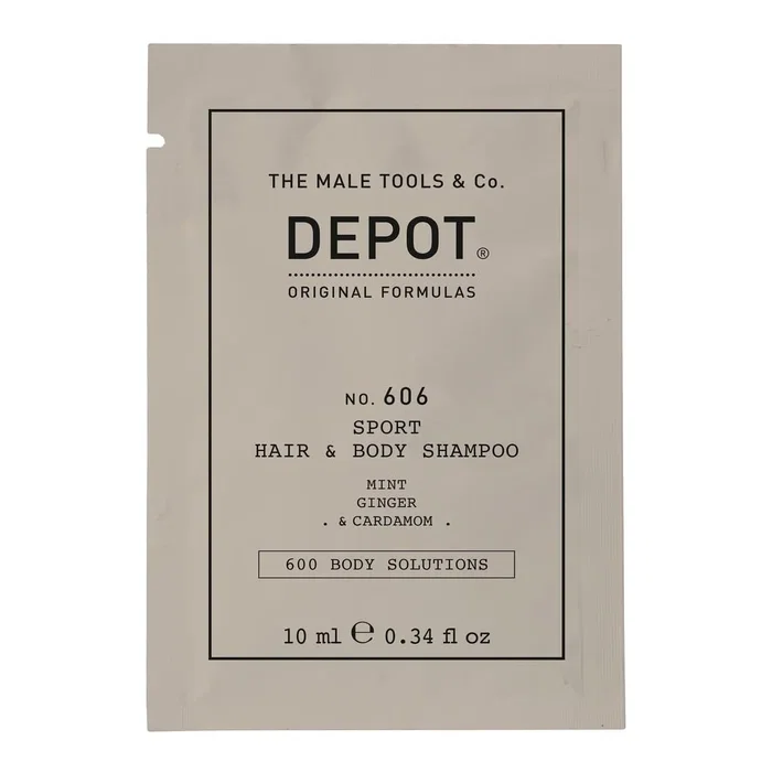 Depot 600 Body Solutions No. 606 Gel douche & shampooing 2 en 1 Complexe botanique 10 ml Depot 600 Body Solutions No. 606 Gel douche & shampooing 2 en 1 Complexe botanique 10 ml