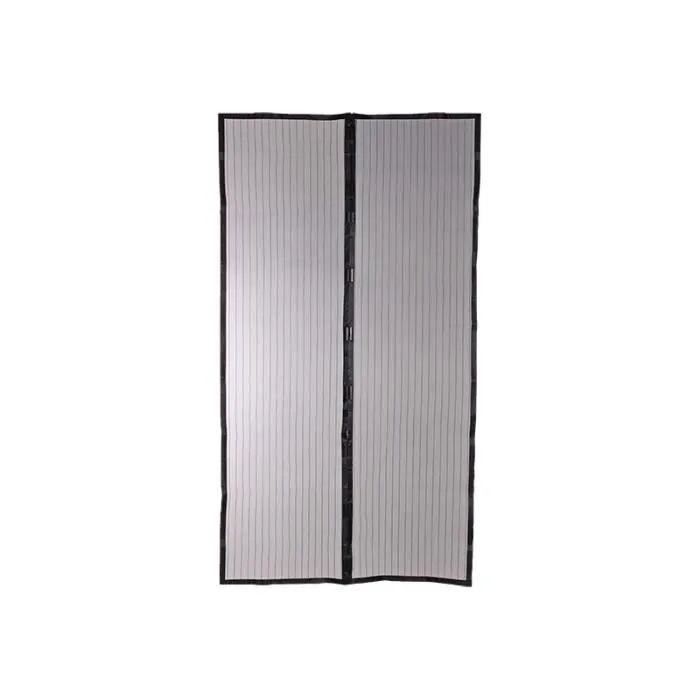 Moustiquaire rideau magnétique pour porte - Polyester noir - 220 cm x 100 cm