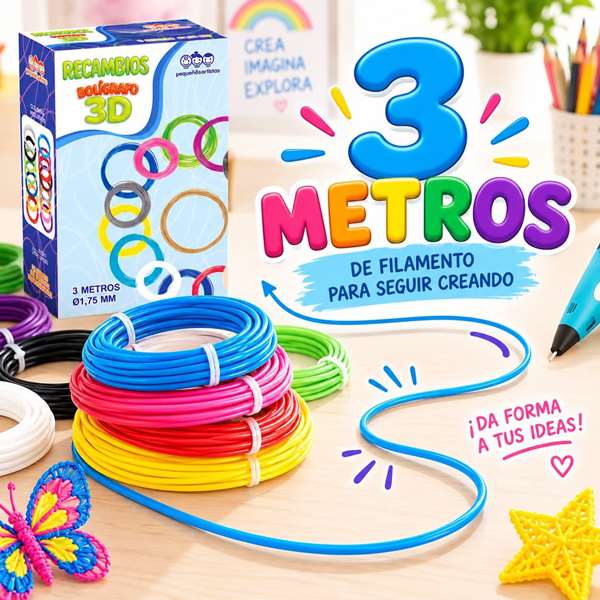 Jugatoys - pequeñ@sartistas Recharges pour stylo 3D, 15 couleurs Jugatoys - pequeñ@sartistas Recharges pour stylo 3D, 15 couleurs