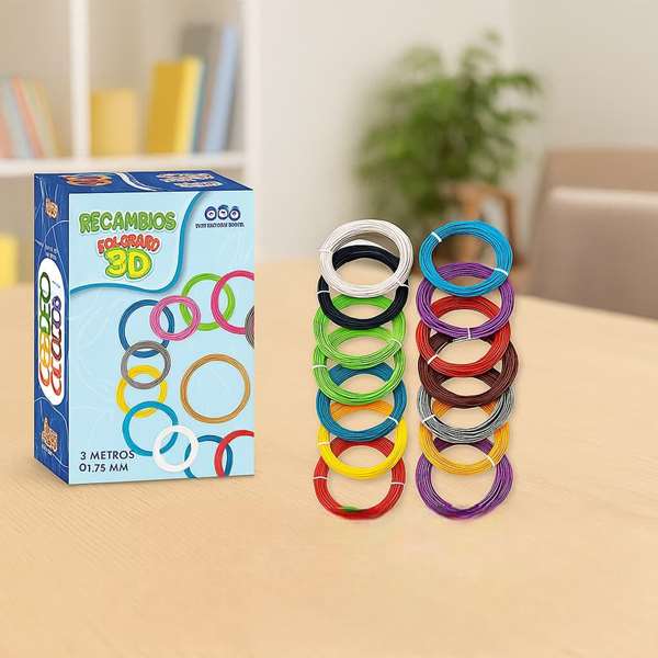 Jugatoys - pequeñ@sartistas Recharges pour stylo 3D, 15 couleurs Jugatoys - pequeñ@sartistas Recharges pour stylo 3D, 15 couleurs