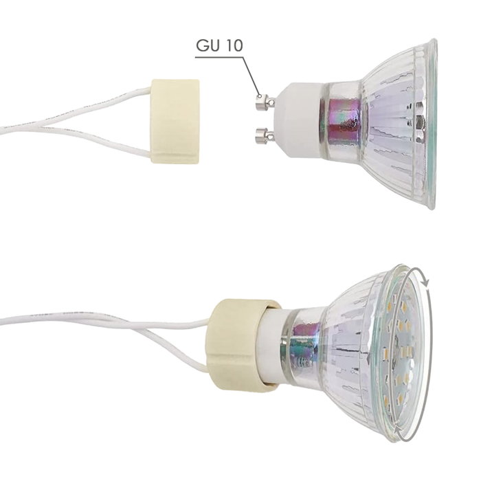 WOLFPACK LINEA PROFESIONAL Porte-lampe pour ampoules GU10 en céramique WOLFPACK LINEA PROFESIONAL Porte-lampe pour ampoules GU10 en céramique