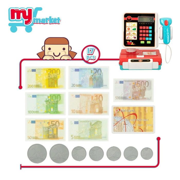 Caisse enregistreuse Jouet Colorbaby My Home 17 Pièces 18 x 19 x 11 cm 6 Unités