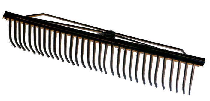 PLUVIA Râteau de jardin en métal vert 32 dents 58,5 cm PLUVIA Râteau de jardin en métal vert 32 dents 58,5 cm