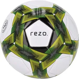 Rezo - Ballon de football Taille 5 en PVC, bicolore Jaune, résistant - Pour hommes et femmes