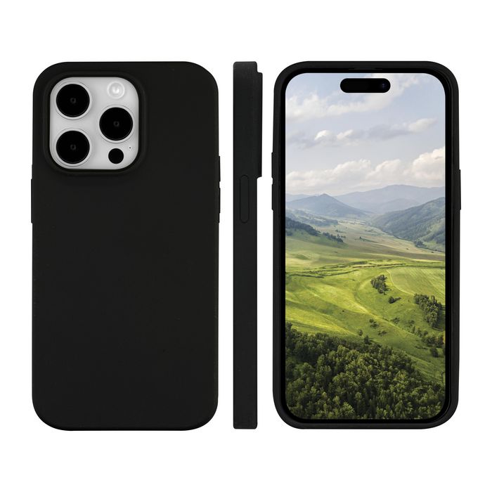 dbramante1928 Monaco Étui Silicone Recyclé avec Aimant MagSafe pour iPhone 15 Pro Max, Protection Impact 3 Couches, Finition Douce Anti-Dérapage, Noir Nuit