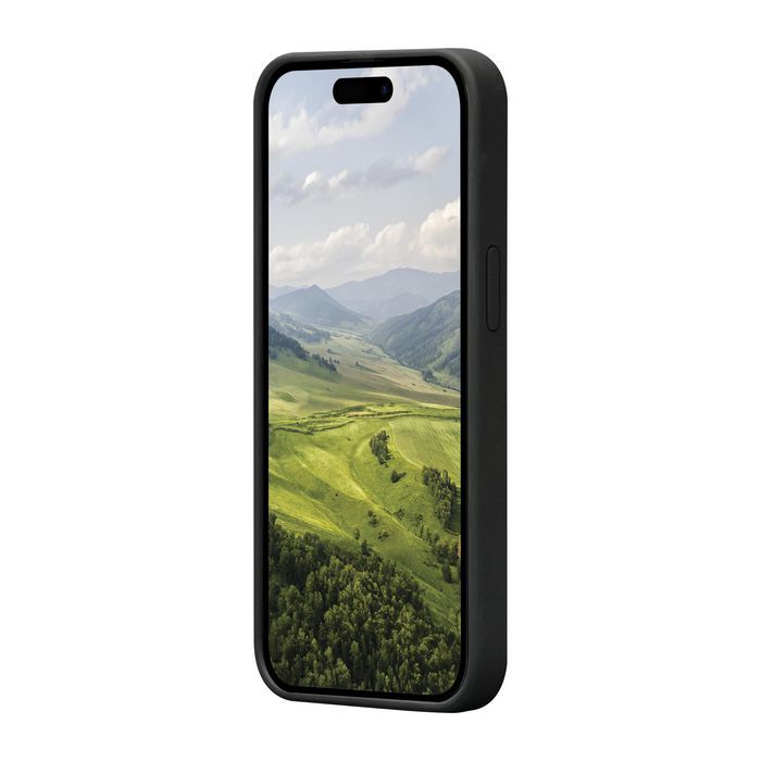 dbramante1928 Monaco Étui Silicone Recyclé avec Aimant MagSafe pour iPhone 15 Pro Max, Protection Impact 3 Couches, Finition Douce Anti-Dérapage, Noir Nuit