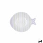 Bol Quid Kaleido Bicolore Céramique Poisson 15 x 13 x 4 cm (4 Unités)