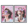 Home ESPRIT Toile Rose Design Femme Moderne